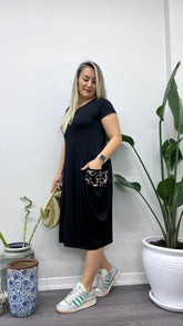 A082 siyah şalvar model bakır cepli