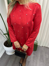 A01640 nubuk likra taşlı elbise