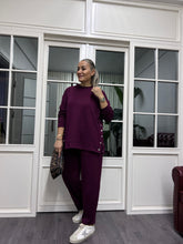 A02185 bordo çıtçıtlı modal kumaş eşofman takımı