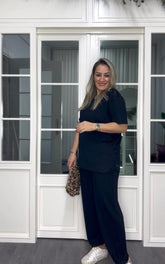 A02313 siyah modal kumaş eşofman