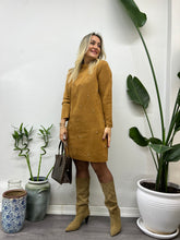 A01649 nubuk taşlı nubuk elbise