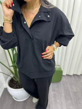 A01397 çıtçıtlı yaka çıtçıtlı ful likra sweat likralı kumaş