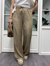 A01929 bej rengi beli lastikli bol pantolon