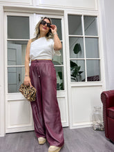 A01938 beli lastikli bol bordo pantolon