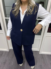 A02230 lacivert tek düğme yelek