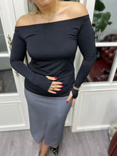 A01772 siyah madonna yaka bluz