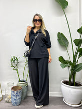 A01705 likralı yanı fermuarlı palazzo pantolon