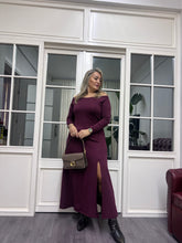 A02174 bordo modal kumaş Madonna elbise