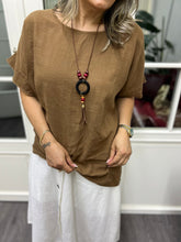 A01980 pamuklu keten bluz