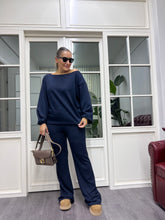 A02106 lacivert kayık yaka takım