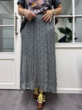 A01767 gri dantelli beli lastikli likralı etek