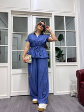 A01926 indigo mavisi crep kumaş elbise