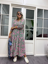 A02055 crep kumaş bol kesim elbise