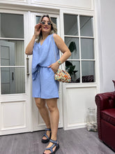 A01921 mavi şort takım