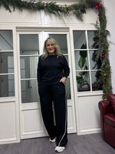 A02222 beyaz şeritli eşofman altı