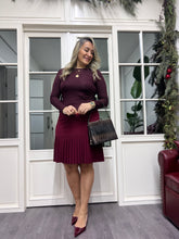 A022301 bordo pilili etek