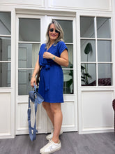 A01968 mavi beli lastikli bağlamalı tulum