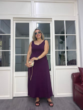 A02618 bordo askılı likralı yırtmaçlı elbise
