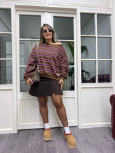 A02091 çizgili bordo sweat