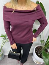 A01672 modal kumaş bordo madonna bluz