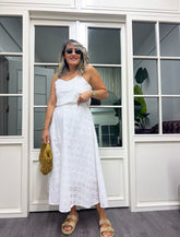 A02008 etek bluz beyaz fisto takım