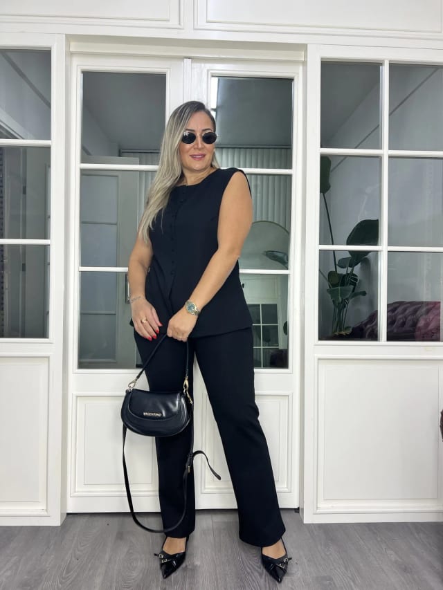 A02778 çelik örme yelekli beli lastikli takım