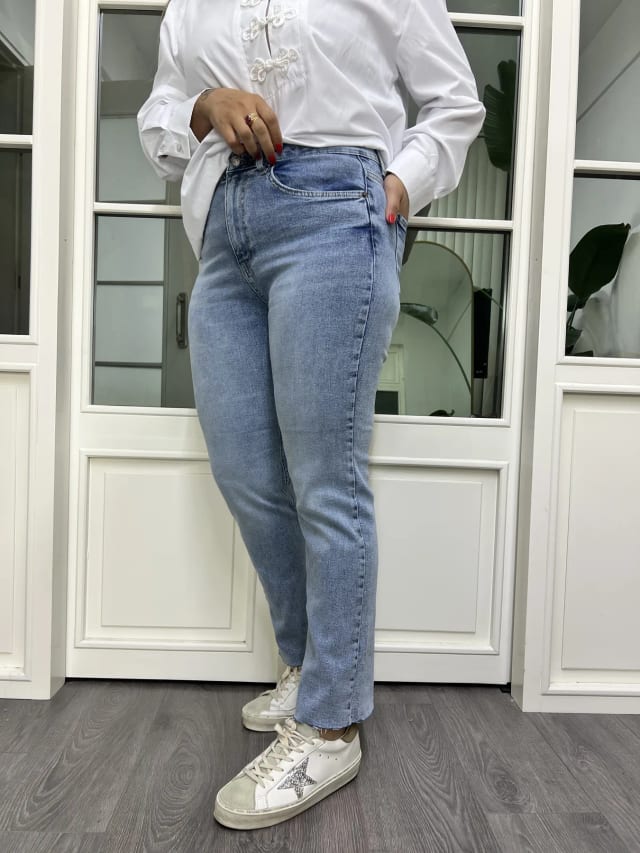 A02781 likralı yüksek bel kot