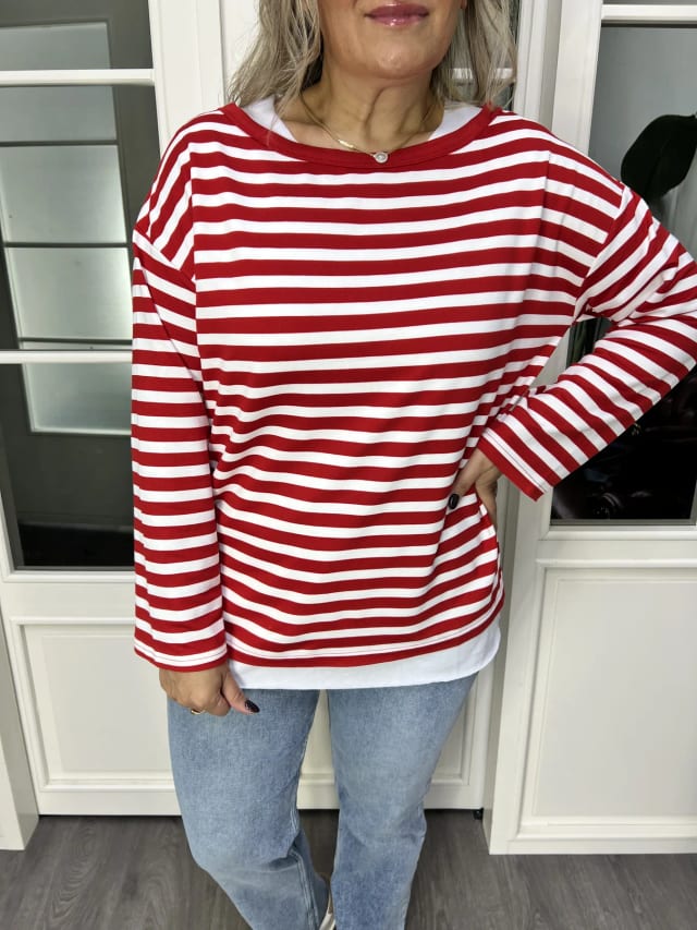 A02825 çizgili sweat
