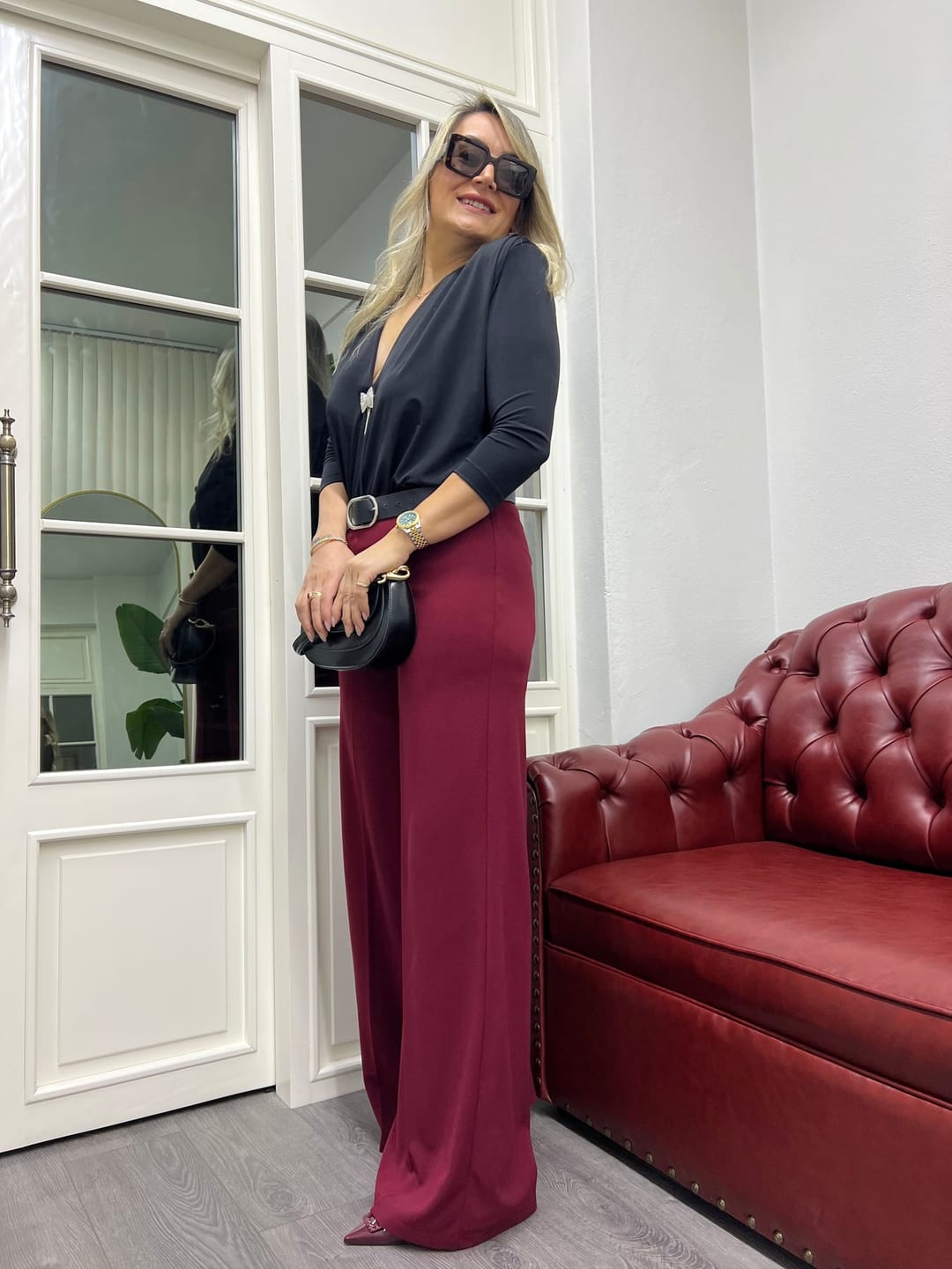 A01739 kruvaze likra zıbın model bluz