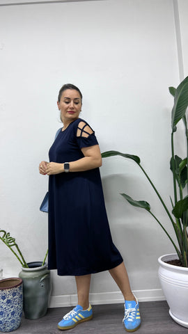 A0136 lacivert kolları çapraz