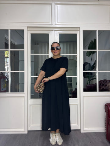 A02595 modal kumaş owersize bol maxi elbise