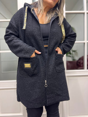 A02080 buklet kumaş mont