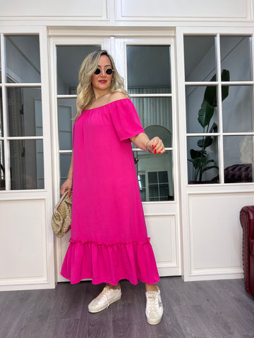 A02492 fuchsia madonna ayrobin dress