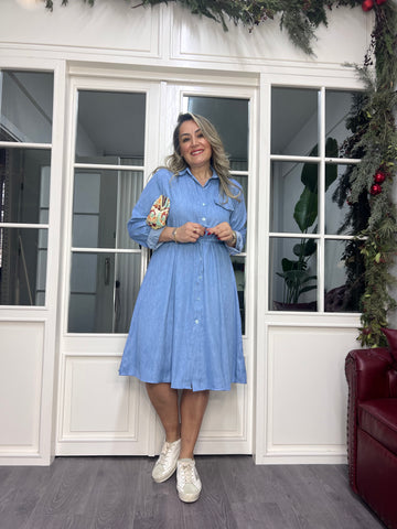 A02325 kot gömlek elbise