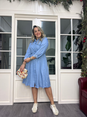 A02325 kot gömlek elbise