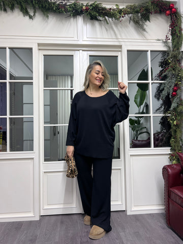 A02215 modal kumaş palazzo eşofman takımı