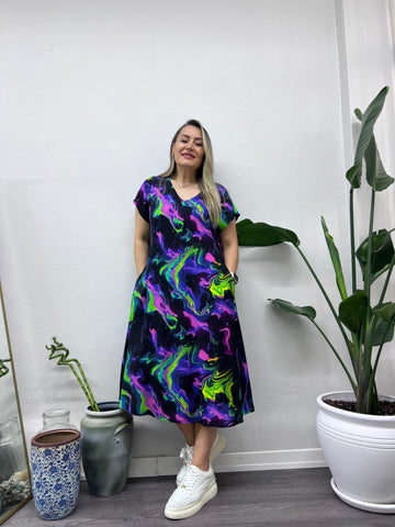 A0197 v yaka kulaklı tablo desen