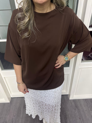 A02323 crep kumaş vatkalı bluz