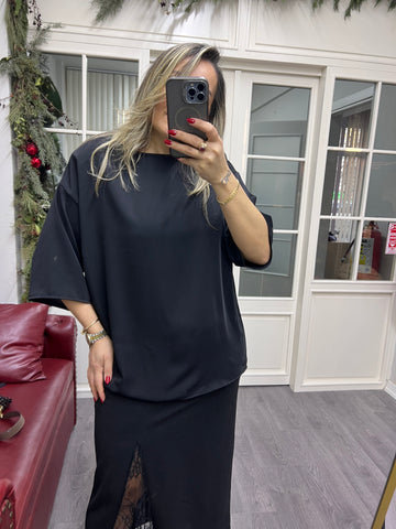 A02296 vatkalı crep bluz