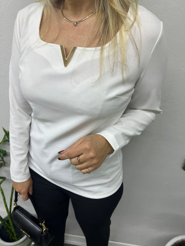 A01685 önü metal likra bluz