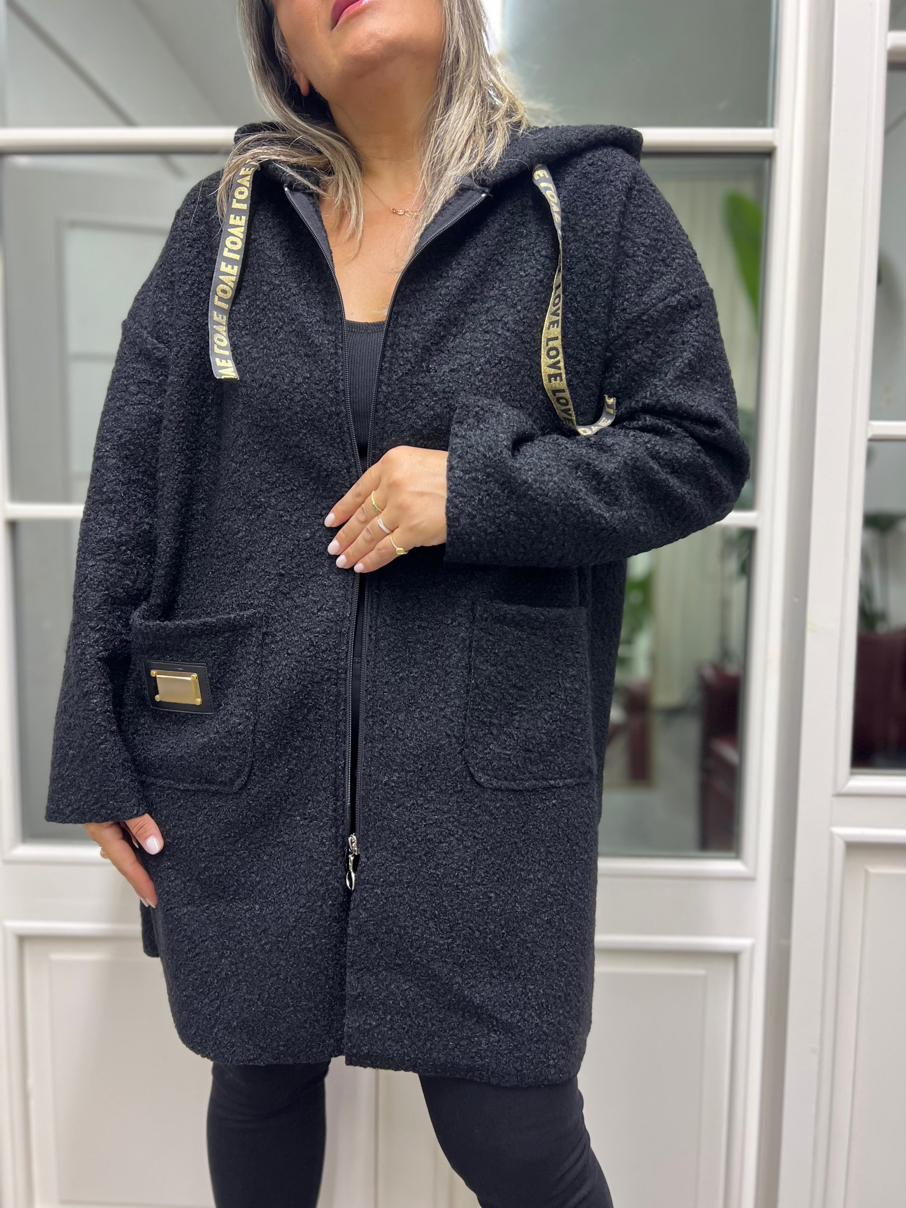 A02080 buklet kumaş mont