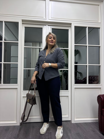 A02161 lacivert pensli havuç pantolon