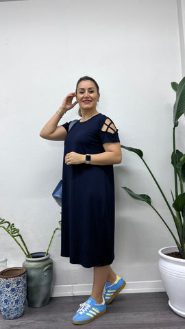 A0136 lacivert kolları çapraz