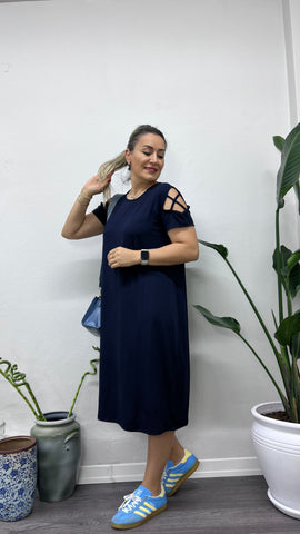 A0136 lacivert kolları çapraz