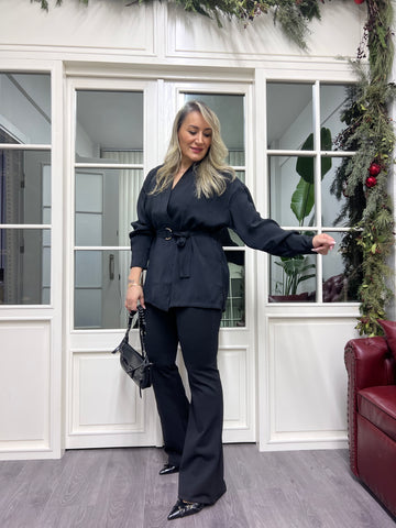 A02280 kruvaze dökümlü gömlek