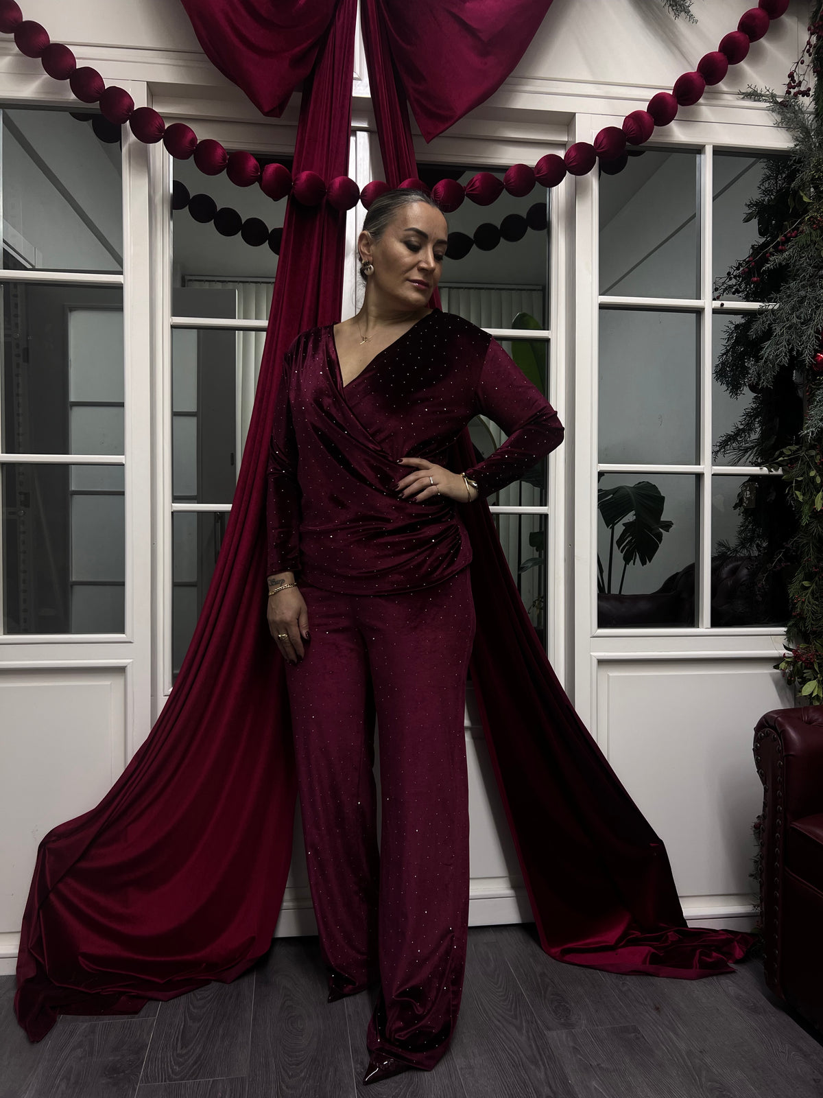 A02199 kadife likralı takım