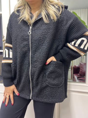 A02109 siyah buklet mont