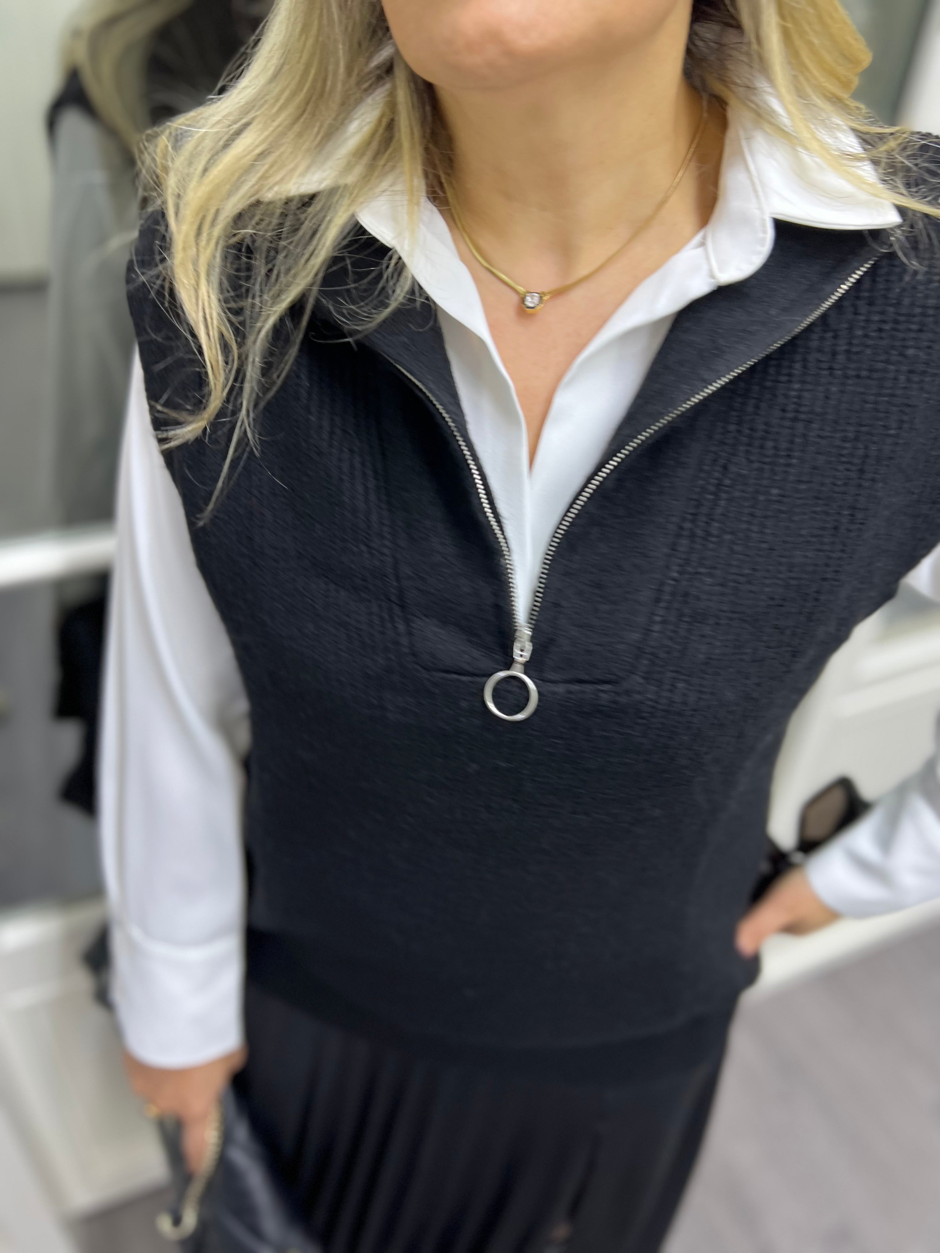 A01655 fermuarlı süveter