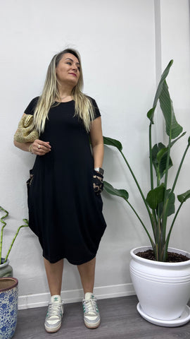 A082 siyah şalvar model bakır cepli