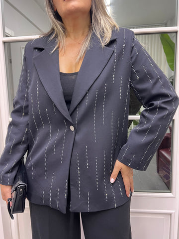 A02082 taşlı blazer ceket